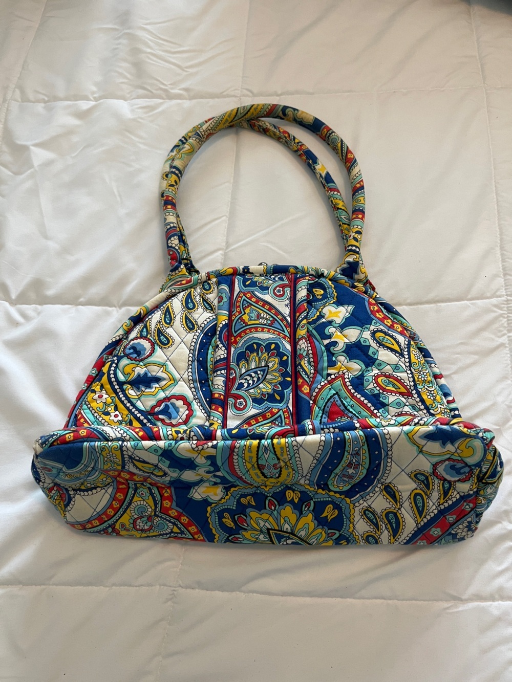 Vera Bradley Navy Multicolor Paisley Quilted Tote